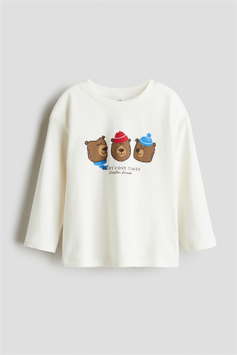 Хлопковая футболка с узором 1304057015 - Фото 13966246