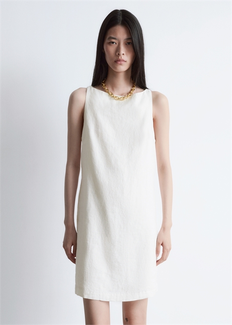 Льняное мини-платье 1270022002 - Фото 13966954