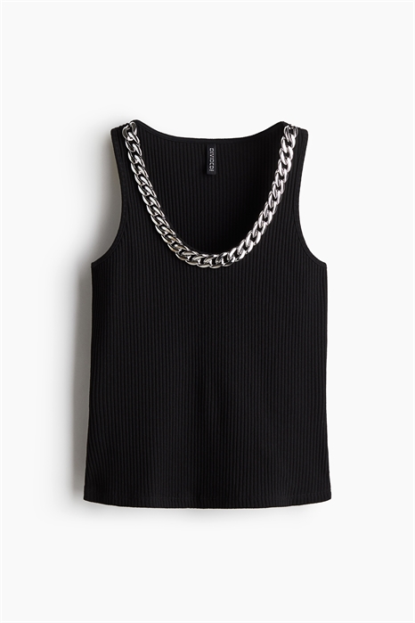 Майка с отделкой цепочкой 1274456001 - Фото 13967450