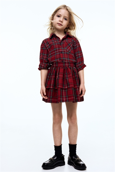 Многоярусная юбка из саржи 1308328001 - Фото 13967536