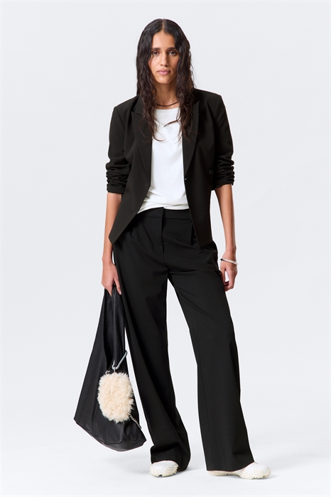 Расслабленные брюки из плиссированного костюма со средней посадкой 1239579001 - Фото 13967627