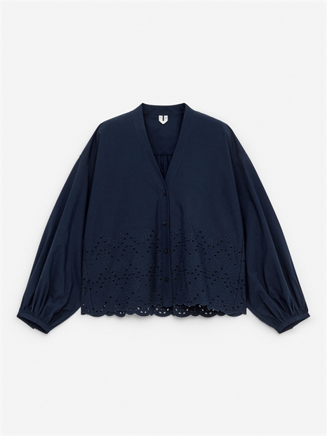 Блузка с рисунком Broderie Anglaise 1281973002 - Фото 13967825