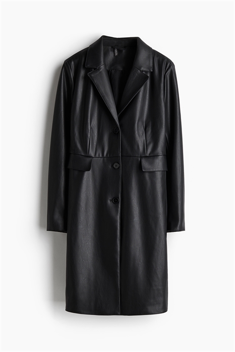 Однобортное пальто с покрытием 1255571001 - Фото 13968186