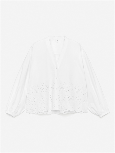Блузка с рисунком Broderie Anglaise 1281973001 - Фото 13968380