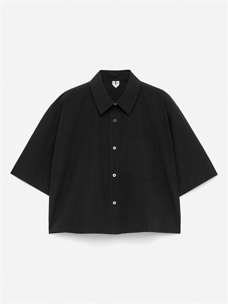 Хлопковая рубашка с короткими рукавами 1223611003 - Фото 13968521