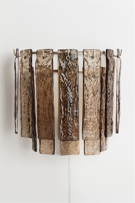 Металлический настенный светильник со стеклянными призмами 1277798003 - Фото 13968997