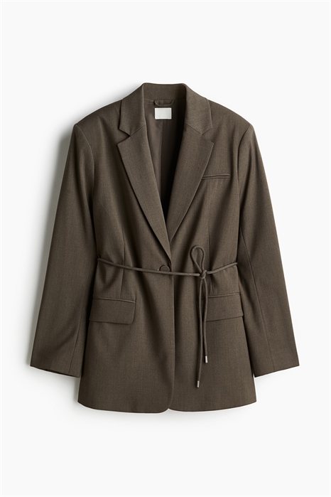 Блейзер с завязывающимся ремнем 1216157003 - Фото 13970207