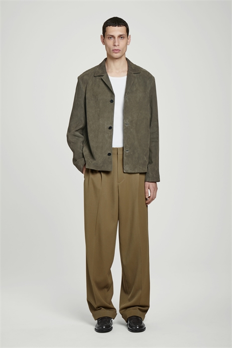 Однобортный замшевый пиджак 1274045001 - Фото 13970574