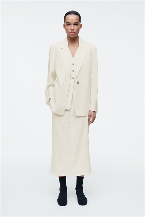 Льняная юбка-карандаш 1282712001 - Фото 13970955