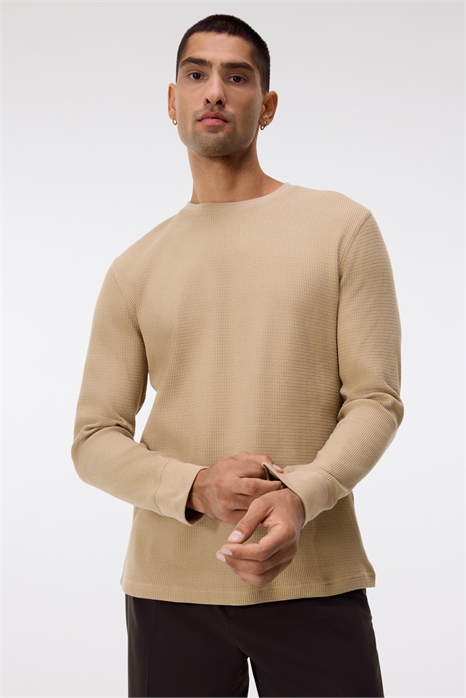 Топ из вафельного джерси Slim Fit 0795243038 - Фото 13971598