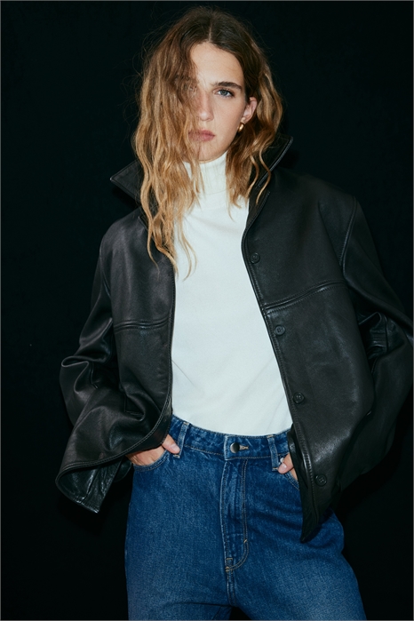 Кожаный пиджак 1297397002 - Фото 13971868