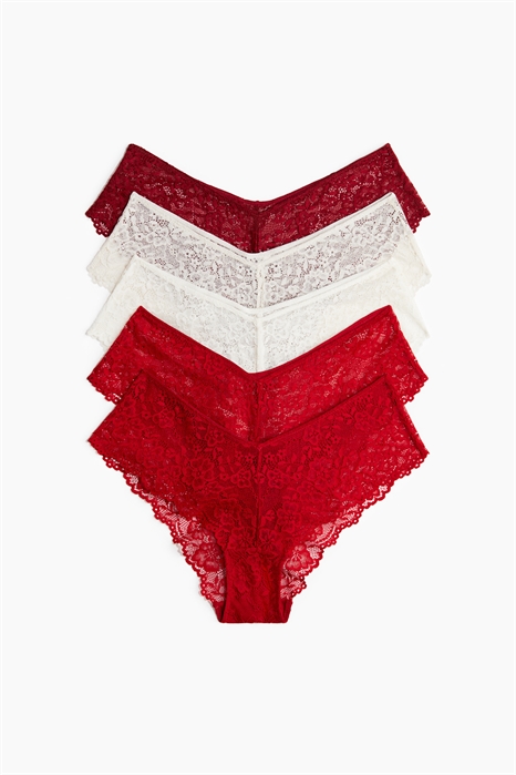 Кружевные трусы-хипстеры в упаковке из 5 штук 1171002020 - Фото 13973565