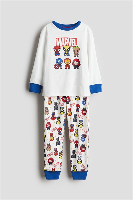 Пижама из хлопкового трикотажа с принтом 1232761002 - Фото 13974669