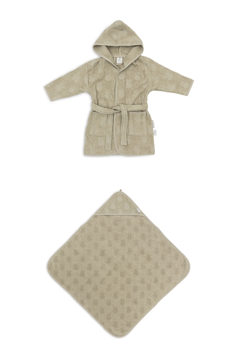 Махровый комплект полотенец - полотенце с капюшоном и халат 1-2 года 1236163003 - Фото 13974772
