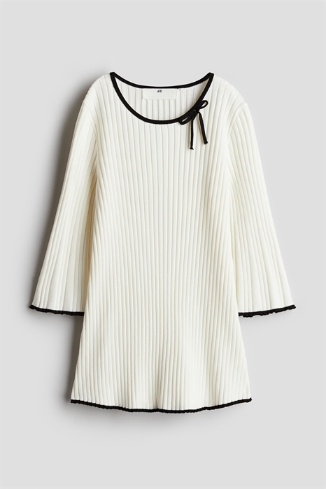 Платье из ребристого трикотажа 1248071001 - Фото 13975347