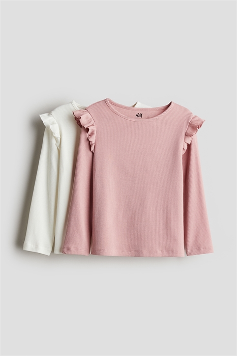 Топы из ребристого хлопка в упаковке из 2 штук 1250055001 - Фото 13975464