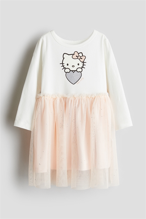 Платье с принтованной юбкой из тюля 1252393005 - Фото 13975549