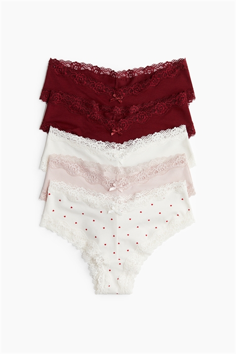 Трусы из хлопка с кружевом, 5 штук в наборе 1258869010 - Фото 13975709