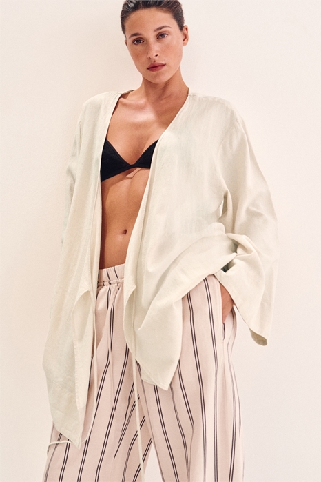 Халат из льняной смеси 1281696001 - Фото 13976246