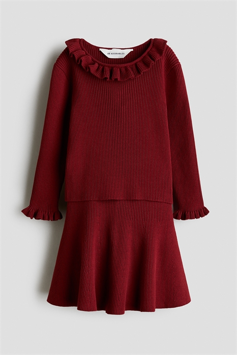 Хлопковый комплект из 2 частей с ребристой вязкой 1293289003 - Фото 13977073