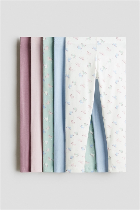 Хлопковые леггинсы в упаковке из 5 штук 1297244004 - Фото 13977627