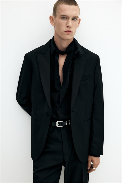 Жакет-смокинг Slim Fit из шерстяной смеси 1297362001 - Фото 13977670