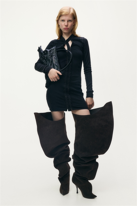 Ребристое мини-платье 1298157001 - Фото 13977951