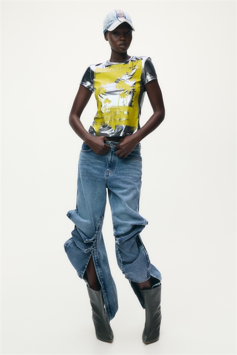 Футболка с принтом металлик 1298166001 - Фото 13978030