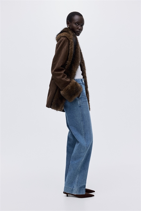 Широкие высокие джинсы 1302902002 - Фото 13979370