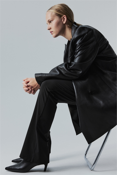 Расклешенные брюки из четырехстороннего стретча 1303481001 - Фото 13979794