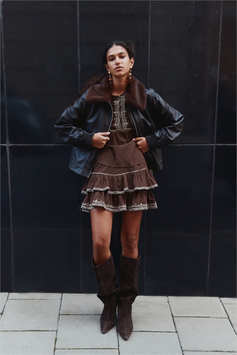 Юбка из хлопка с вышивкой 1306099001 - Фото 13980754