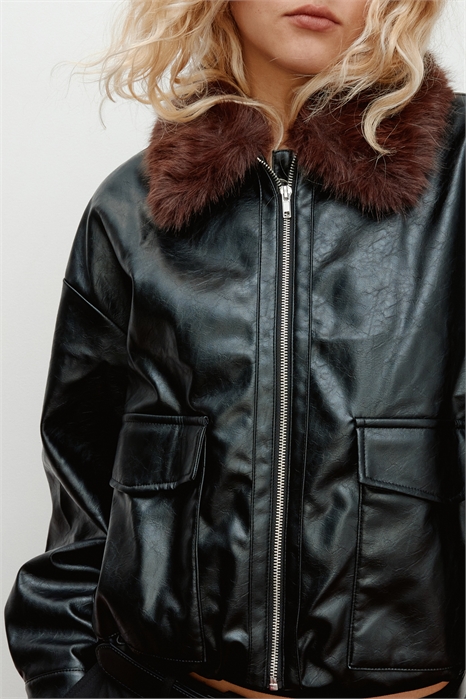 Куртка с пушистым воротником 1309693001 - Фото 13981646