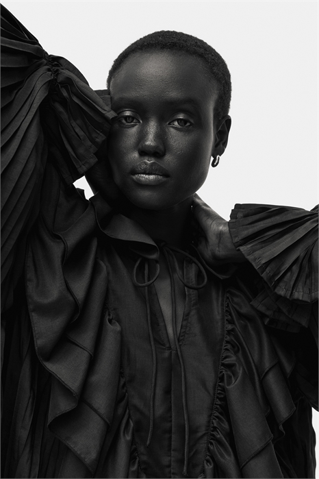 Плиссированная блузка с воланами 1309911001 - Фото 13981698