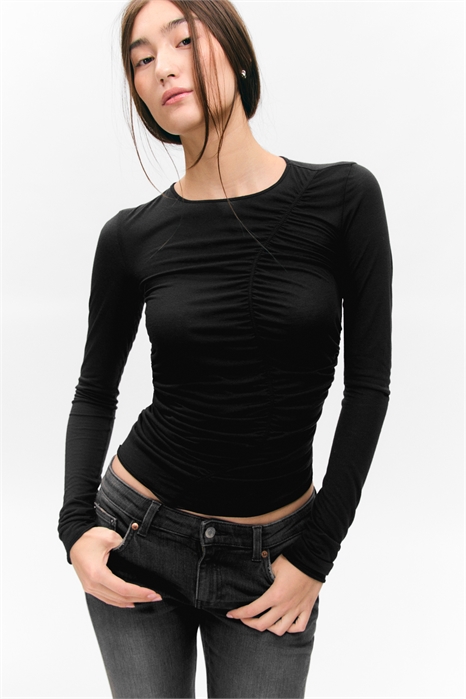 Топ с рюшами с длинными рукавами 1311782003 - Фото 13982198