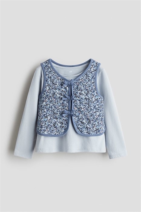 Комплект из двух частей: топ и жилетка 1320224002 - Фото 13983219