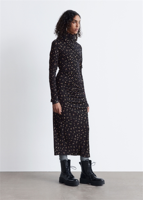 Платье миди с вырезом горловины 1323770001 - Фото 13983384