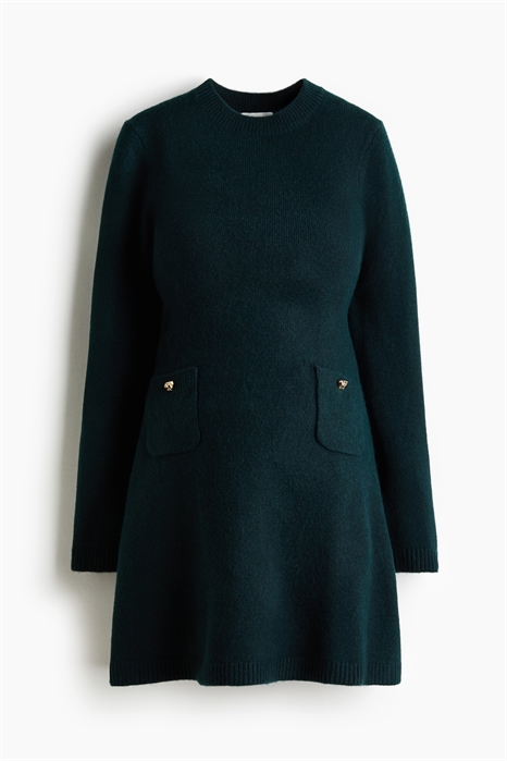 Трикотажное платье с расклешенной юбкой MAMA 1292522002 - Фото 13984926