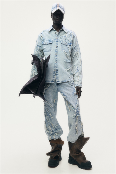 Джинсы с эффектом потертости 1298327001 - Фото 13985077