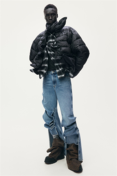 Куртка-пуховик с отделкой бондингом 1298329001 - Фото 13985094