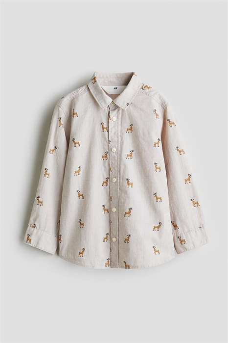 Рубашка из хлопка с рисунком 1301973004 - Фото 13985309