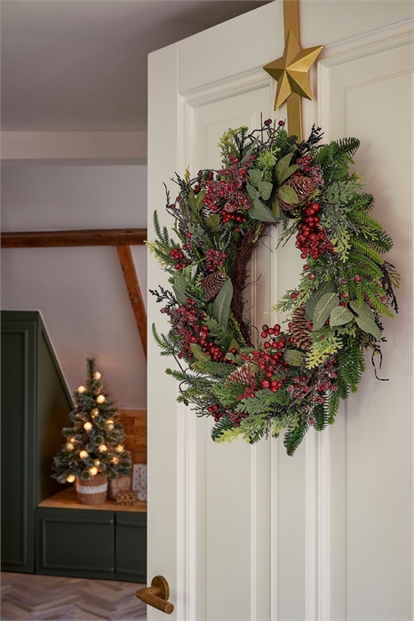 Рождественский венок с украшениями 1334362001 - Фото 13985915