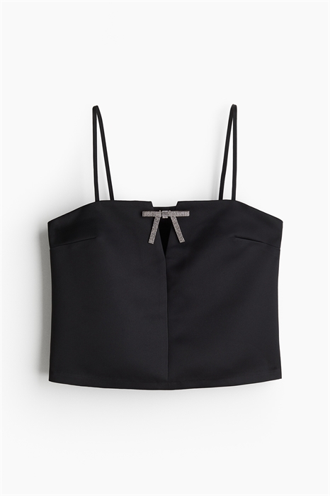 Топ на бретельках с декором в виде банта 1249318001 - Фото 13989057