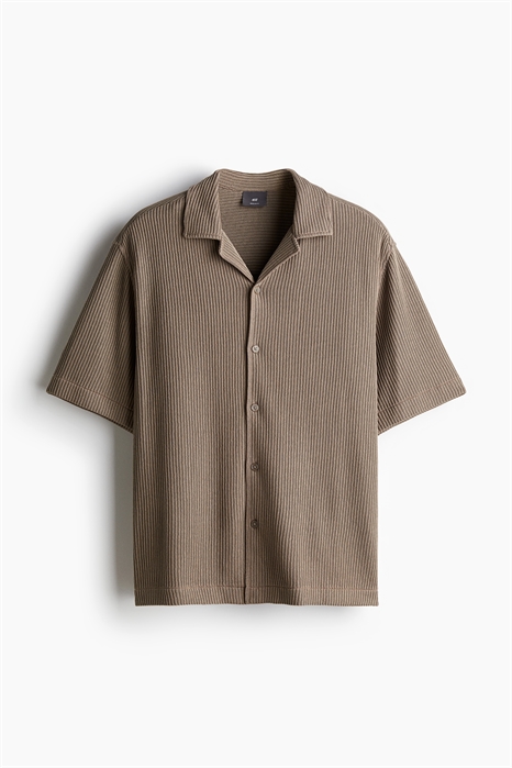 Ребристая повседневная рубашка свободного кроя 1260525003 - Фото 13989064