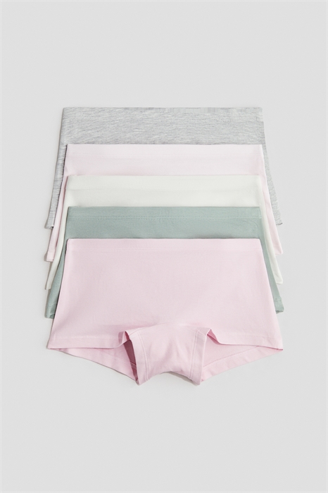 Хлопковые трусы-шорты, 5 штук 0561307134 - Фото 13989283