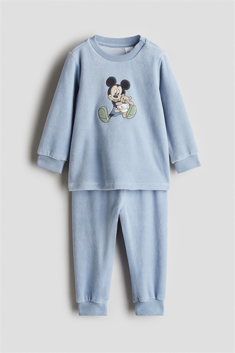 Узорчатая велюровая пижама 1189013006 - Фото 13989441