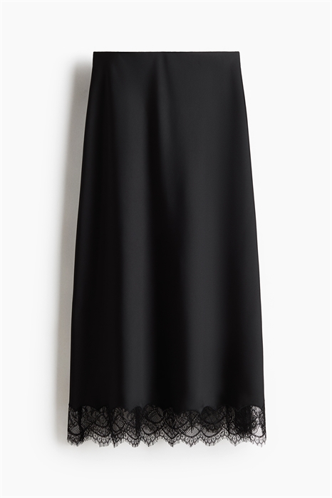 Юбка из атласа с кружевной отделкой 1300818003 - Фото 13990575