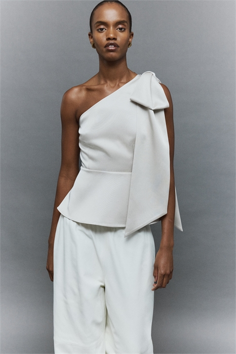 Топ на одно плечо с декором в виде банта 1310382003 - Фото 13991630