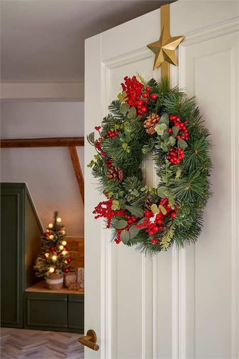 Рождественский венок с украшениями 1334372001 - Фото 13992424