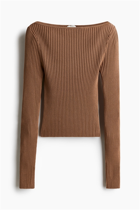 Трикотажный топ с вырезом лодочкой 1227735008 - Фото 13992731