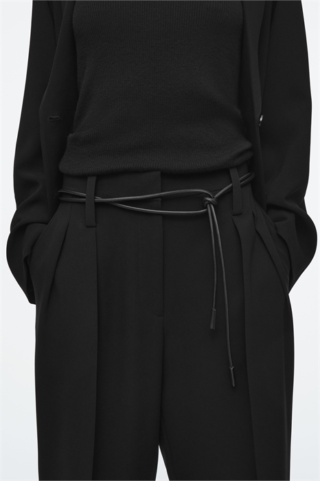 Кожаный ремень в виде шнура 0874252001 - Фото 13992839